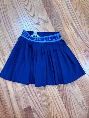 Athleta Girl Navy Pleated Active Skort Sz XS 6